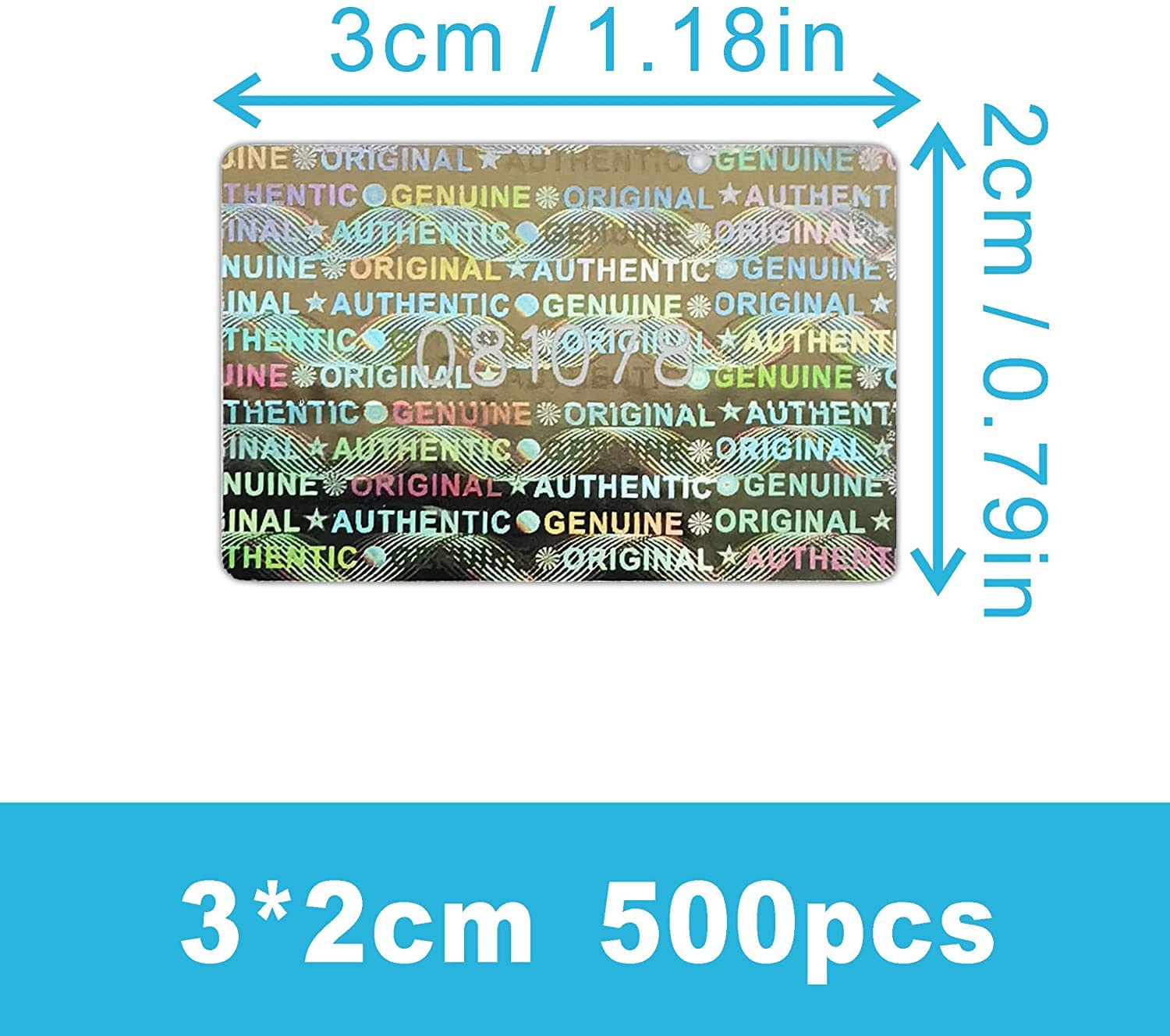 Amazon | 2X3CM 偽造防止ラベル セキュリティーシール ホログラム